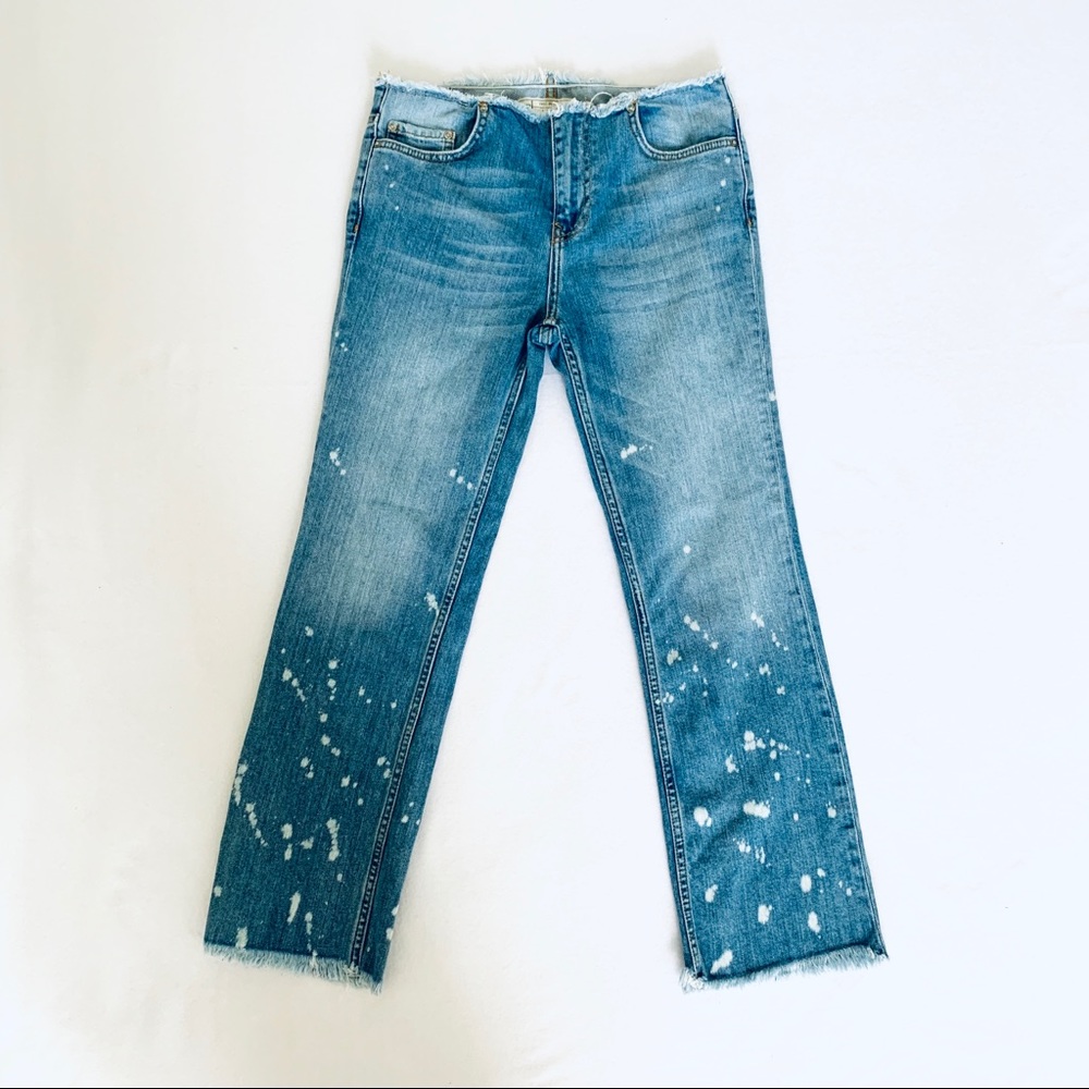 Free People Fray Crop Jeans Size 25